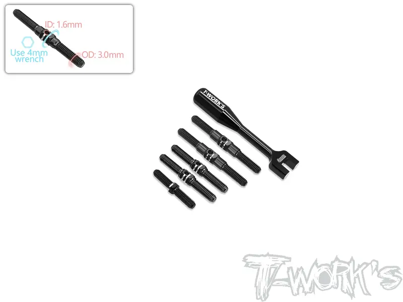 Tbb-Md1.0   64 Titanium Black Coating Turnbuckle Set ( For Yokomo Yd2 Sxiii / Md1.0 ) 1