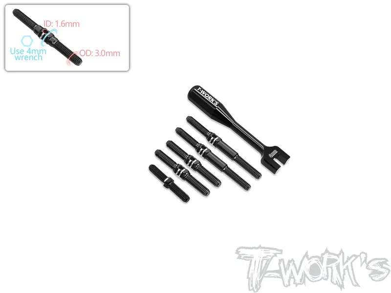 Tbb-Ms1.0   64 Titanium Black Coating Turnbuckle Set ( For Yokomo Ms1.0 ) 1