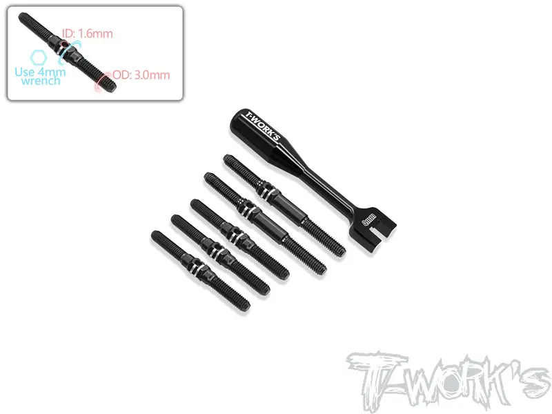 Tbb-Mtc2r   64 Titanium Black Coating Turnbuckle Set ( For Mugen Mtc2/Mtc2r ) 1