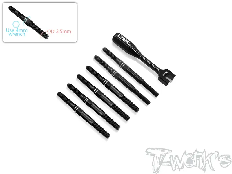 Tbb-Rc10b84    64 Titanium Black Coating Turnbuckle Set( For Team Associated Rc10 B84/ B84d ) 1