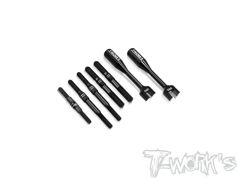 Tbb-Rc8b4   64 Titanium Black Coating Turnbuckle Set( For Team Associated Rc8 B4 ) 1