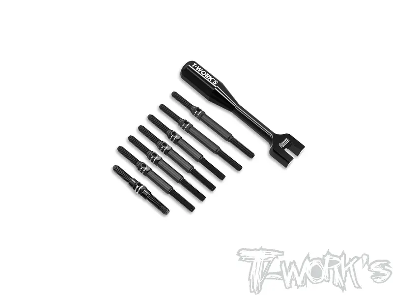 Tbb-Works '91   64 Titanium Black Coating Turnbuckle Set ( For Yokomo Super Dog Fighter Works'91 ) 1