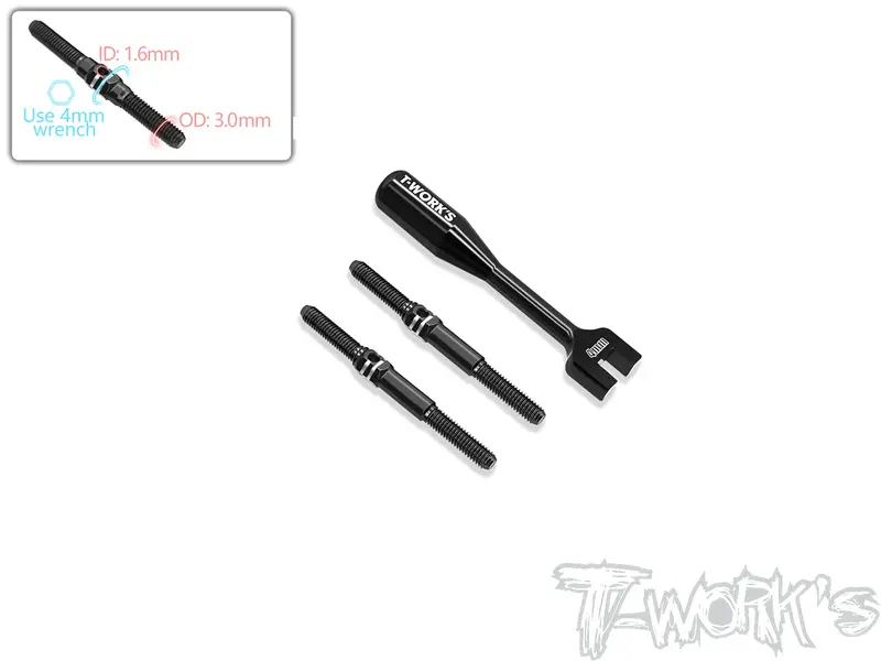 Tbb-X12'25	64 Titanium Black Coating Turnbuckle Set ( For Xray X12'22 / X12'23 / X12'25/X12'26) 1