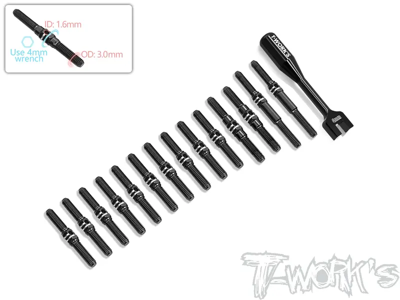 Tbb-X4f'26	64 Titanium Black Coating Turnbuckle Set ( For Xray X4f'26 ) 1