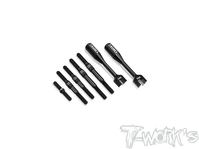 Tbb-Xb8e'24   64 Titanium Black Coating Turnbuckle Set( For Xray Xb8e'24/Xb8e'26 ) 1