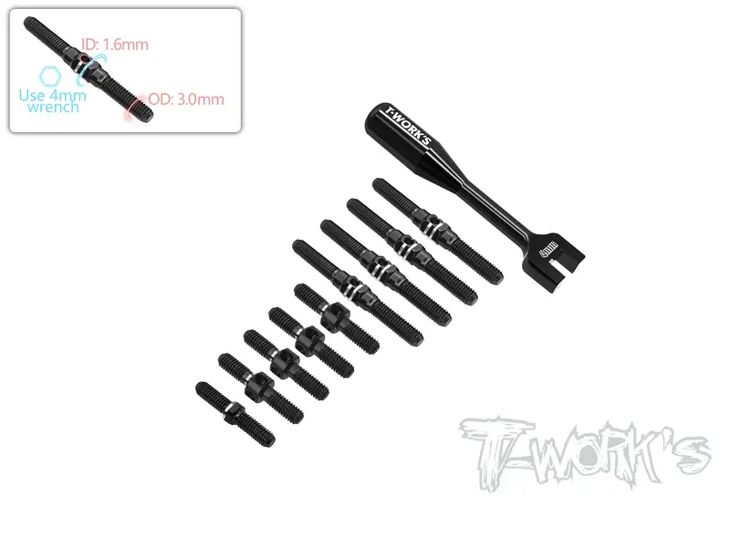 Tbb-Xq11   64 Titanium Black Coating Turnbuckle Set ( For Xpress Xq11 ) 1