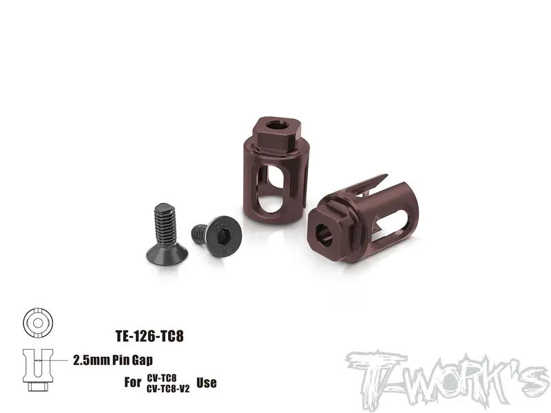 Te-126-Tc8	Spring Steel Front Spool Cups ( For  Team Associated Tc8  ) 1