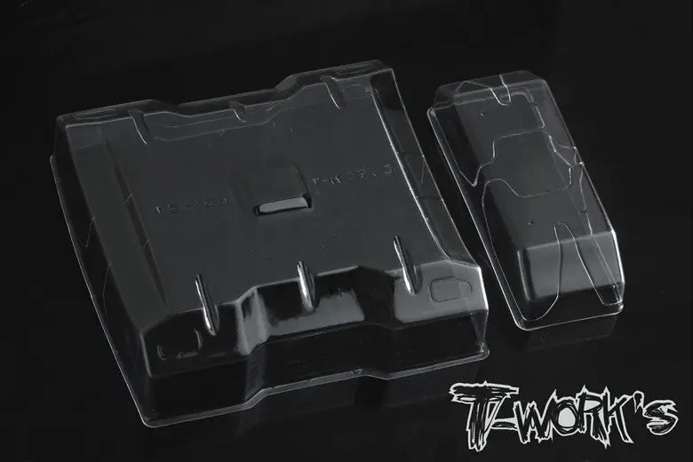 Te-129-1 1/10 Lexan Flat Rear Wing With Center Divider 6.5" Wide 2Pcs. 1