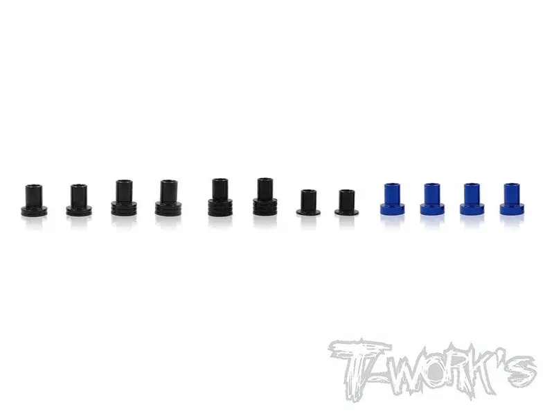 Te-146 7075-T6 Alum. Caster Hat Bushings Set ( For Team Associated Rc10 B6/B6d/B64/B64d/B6.1 ) 2 Each Of 0Deg,1Deg,2Deg,3Deg.& 1.5Deg 4Pcs. 1