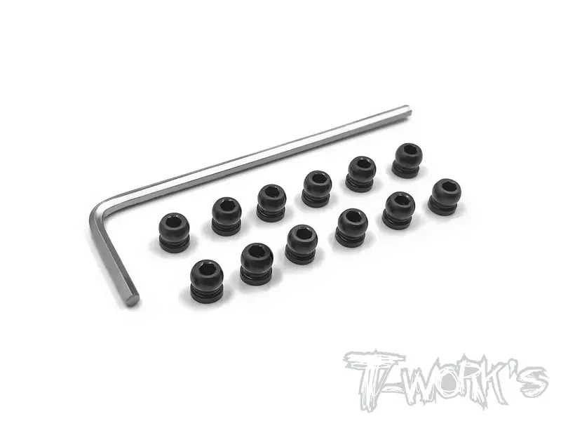 Te-156-12 7075-T6 Hard Coated Alum. 4.5Mm Pivot Ball With 2Mm Hex   ( For Serpent Project 4X Evo ) 12Pcs. 1
