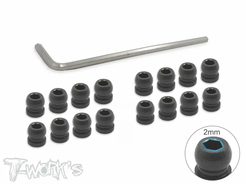 Te-156 7075-T6 Hard Coated Alum. 4.5Mm Pivot Ball With 2Mm Hex   ( For Serpent Project 4X ) 16Pcs. 1