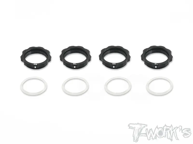 Te-161 7075-T6 Alum. Shock Adjustable Nut With Mark （ For Yokomo Bd7'16/ Bd8 ) 4Pcs. 1