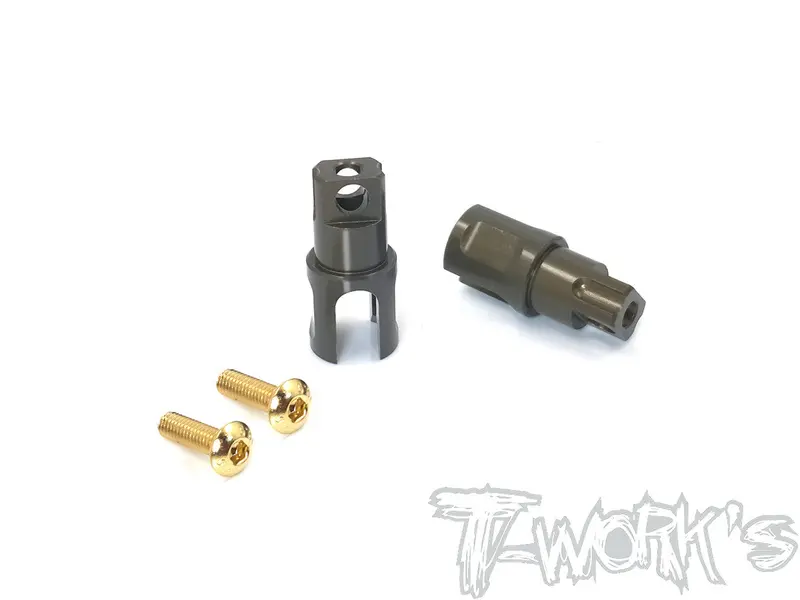 Te-163-Bd9 7075-T6 Hard Coated Alum.  Front Spool Cups( For Yokomo Bd9) 1