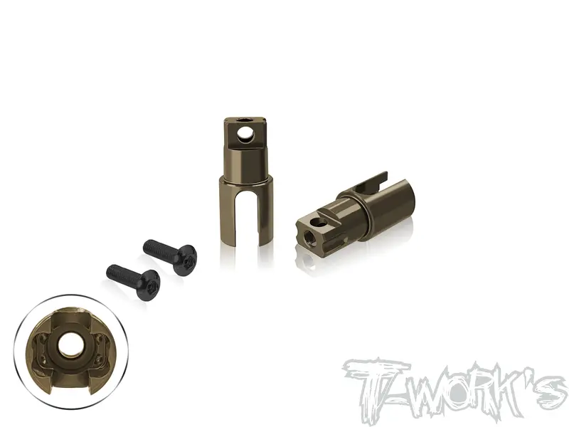 Te-163-X4'23 7075-T6 Hard Coated Alum.  Front Spool Cups( For Xray X4'23   )For Bb Drive Shaft 1