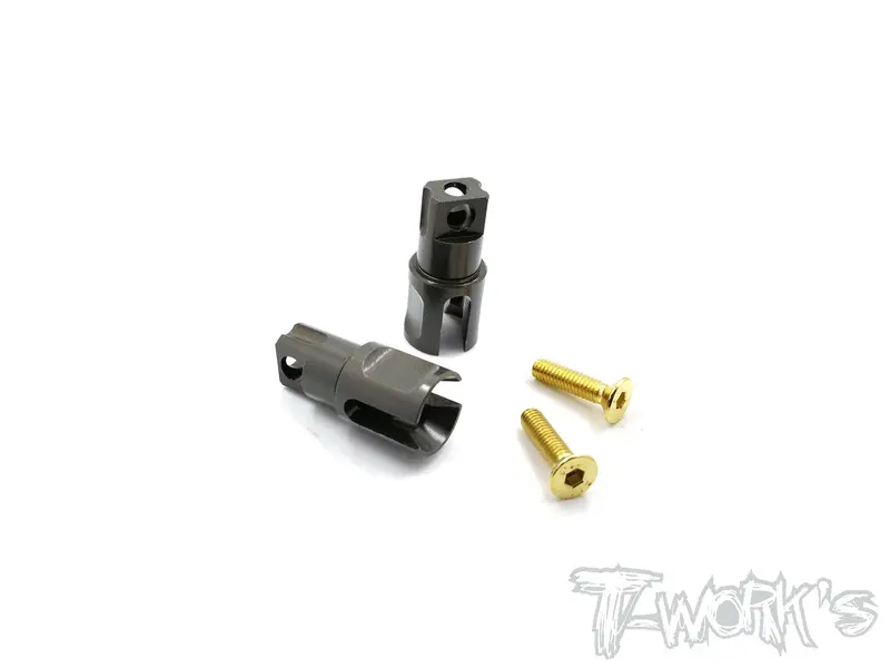 Te-163-Y 7075-T6 Hard Coated Alum.  Front Spool Cups( For Yokomo Bd8'18 ) 1