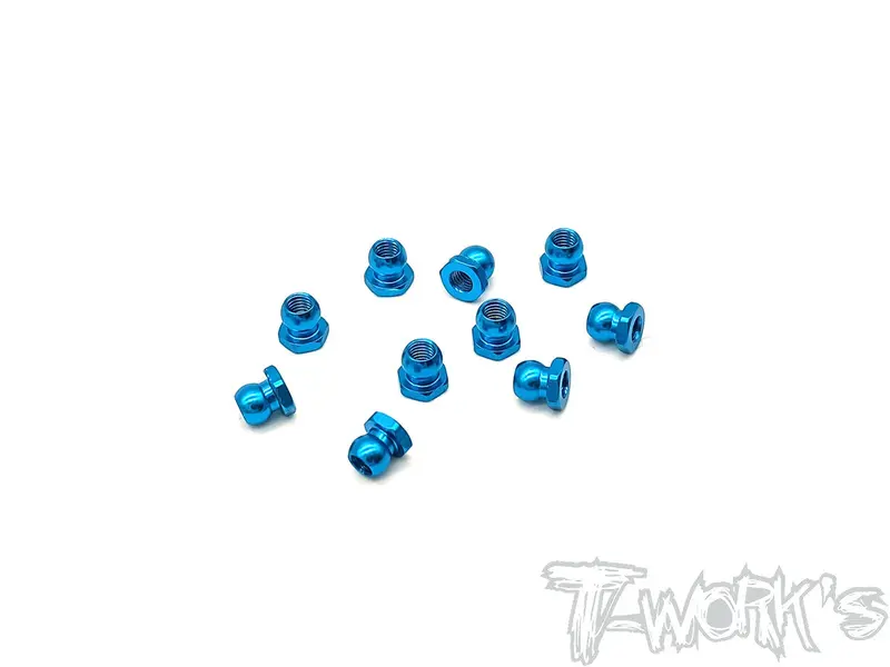 Te-229S-Tb  Aluminium 5Mm Ball Short Nut ( Blue )  10Pcs. 1