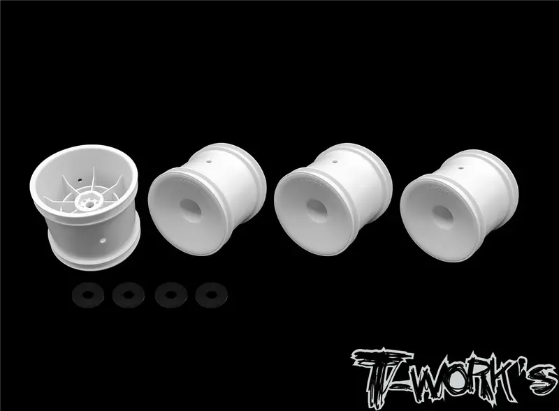 Te-238-A 12Mm Truck Wheel White ( Team Associated T4.3, T5m And T6.1 & Tekno Et410 & Yokomo Yz-2T F&R ) 4/8Pcs. 1