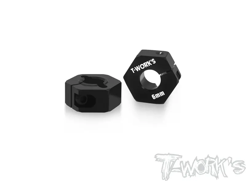 Te-244-F-6	7075-T6 Alum Clip Wheel Adapter 6Mm （ For Team Associated Rc10 B7.1C/B7/ B74.2/B74.1/B74/ B6.4/B6.3/B6.2/B6.1/Dr10/B7d/T7）2Pcs. 1