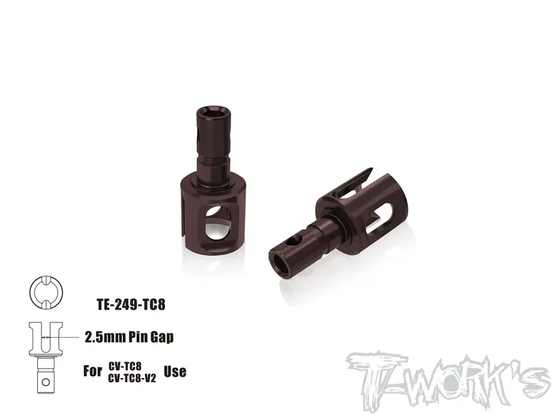 Te-249-Tc8	Spring Steel Light Weight Rear Diff. Joint ( For Team Associated Tc8 ) 2Pcs. 1