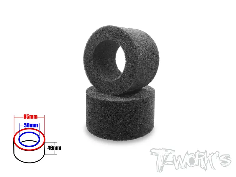 Te-255-R-B     1/10 Buggy Rear Foam Type Insert  ( Medium )  85X50x46mm  2Pcs. 1