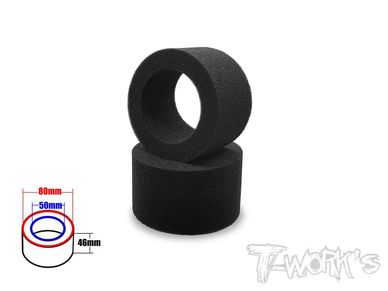 Te-256-R-A      1/10 Buggy Rear Foam Type Insert  ( Hard )  80X50x46mm  2Pcs. 1