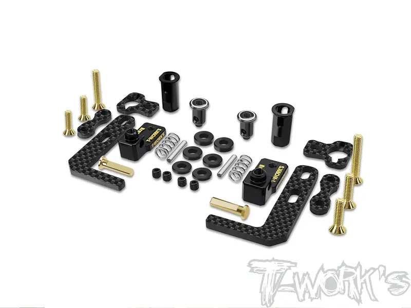 Te-257-X4-B   Easy-Snap Battery Holder Set ( Xray X4'23/22 , T4 ) Brass 1