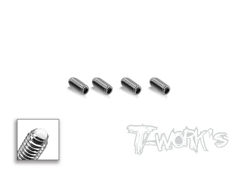 Te-261-A   M4 X 8 Active Down -Stop Screws - For 1/10 Tc Bumpy Tracks ( 4Pcs. ) 1