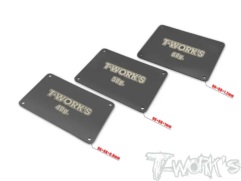 Te-So2.0-A Black Coating Steel Battery Weight ( 40/50/60G ) For Yokomo So2.0 1