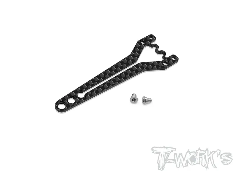 Te-X20'23-B Graphite Split Type Front Upper Deck Ver.2 With Titanium Upper Deck Screw ( For Serpent X20'23 ) 1