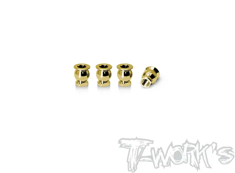 Te-X4-K   Brass 6Mm Lower Arm Ball With Hex ( For Xray X4 /X4'23 ) 4Pcs. 1