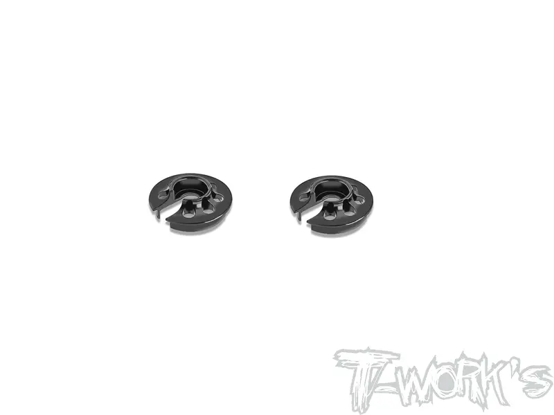 Te-X4-L-1  Alum. Low Mounted Shock Spring Retainer -1Mm ( For Xray X4'23  ) 2Pcs. ** Only Rear Use ** 1