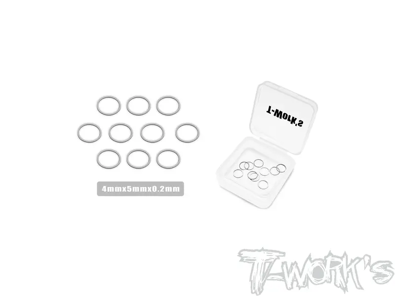 Te-X4-M-0.2  Upper Deck Screw Shim Washer ( 4 X 5 X 0.2 ) For Xray X4 /X4'23/X4f'24/X4'25  10Pcs. 1