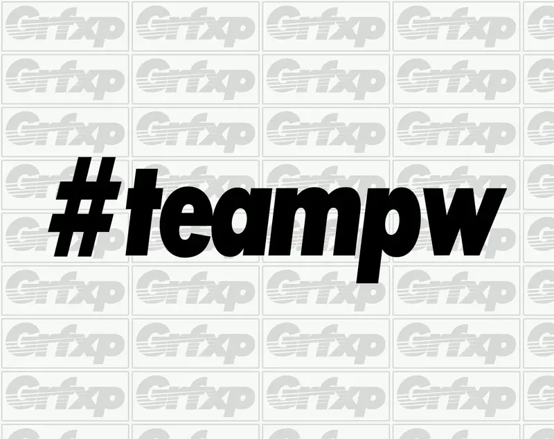 #Teampw Hashtag Team Paul Walker Sticker 1