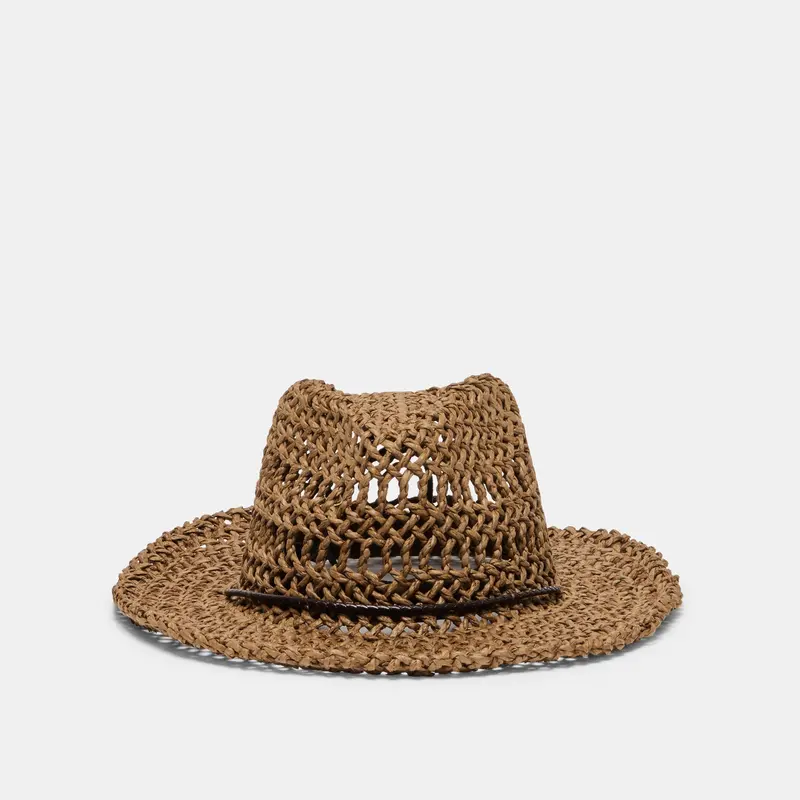 Thick Weave Cowboy Hat Dark Brown 1