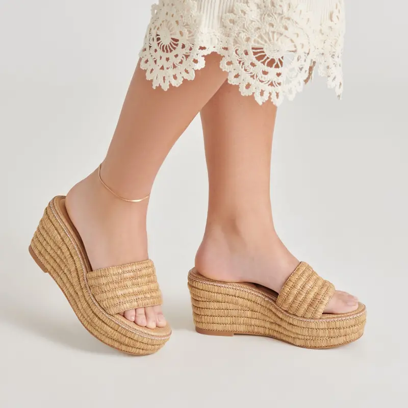 Throne Wedges Lt Natural Raffia 7