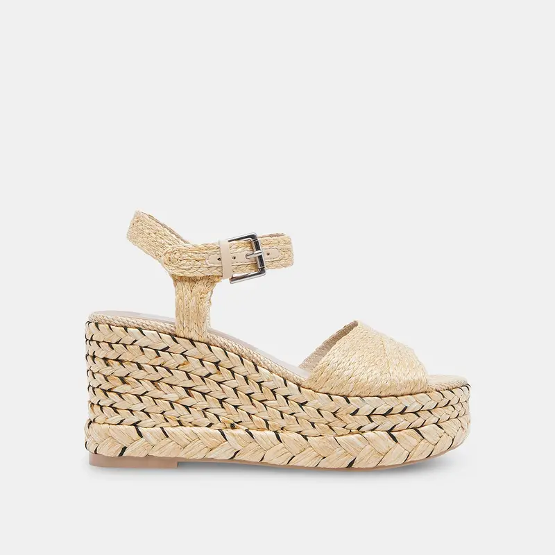Tiago Wedges Lt Natural Raffia - Re:Vita 1