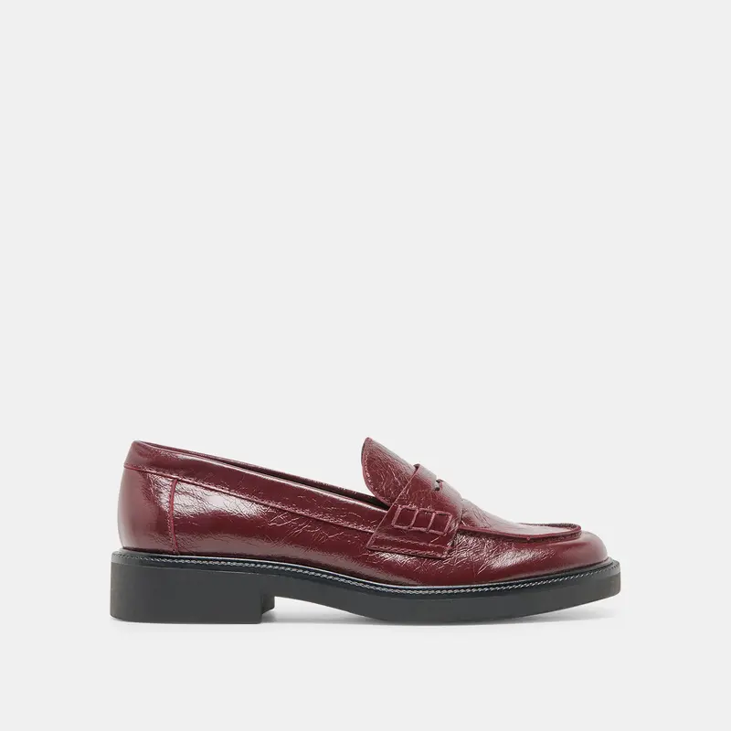 Tiggy Loafers Oxblood Crinkle Patent 1