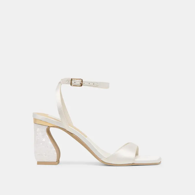 Tilda Heels True White Satin 1