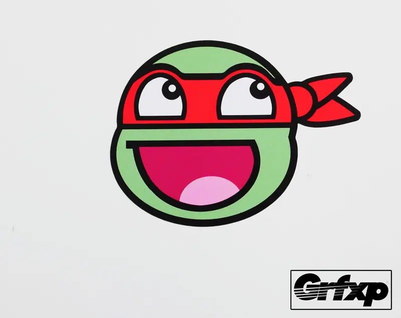 Tmnt Red Band Emoticon Printed Sticker 1