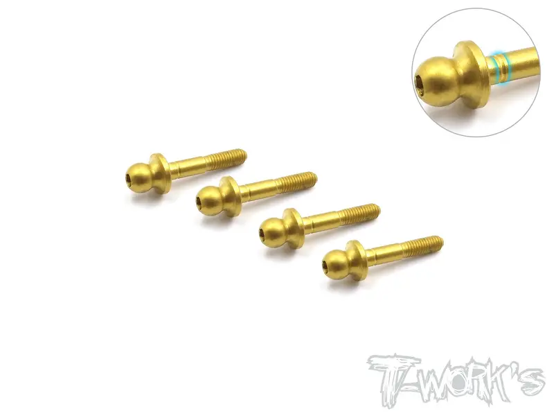 Tn-Sdx-L Titanium Nitride Left Thread Pivot Ball Arm ( For Serpent Spyder Sdx4 ) 4Pcs. 1