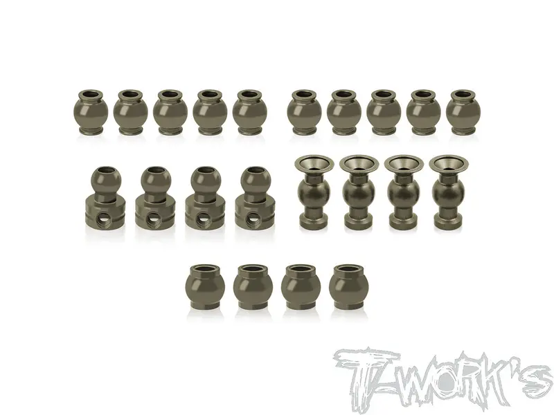 To-102  7075 Hard Coated Alum. Ball Set ( For Sworkz S350 Bk1/Be1/Evo/Evo2 ) 22Pcs 1