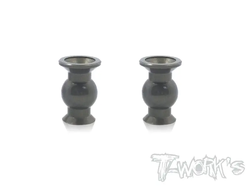 To-104-E  7075-T6 Hard Coated Alum.7Mm Steering Pivot Ball With Backstop   ( For  Hong Nor & Ofna X3/X3e Sabre,Igt8) 2Pcs. 1