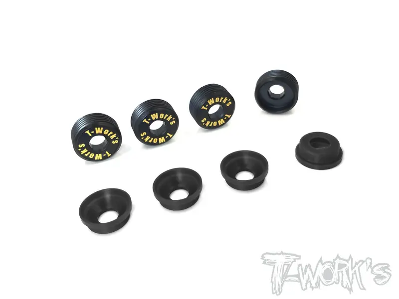 To-129 Brass Front Upright Adjust Nut With Pom Spacers( For Mugen Mbx-6/Mbx-7/Mbx-7R/Sworkz/Mbx8/ Mbx8 Eco/Mbx8r )  4Pcs. 1
