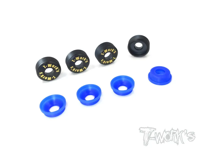 To-129-Rc8 Brass Front Upright Adjust Nut With Pom Spacers( For Team Associated Rc8 B3.1/B3.2/T3.2/T3.2E )  4Pcs. 1
