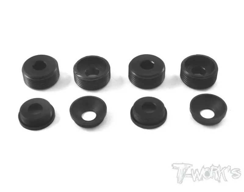 To-130  Pom Front Upright Adjust Nut With Pom Spacers  ( For Mugen Mbx-6/Mbx-7/Mbx-7R/Sworkz S350/Mbx8/ Mbx8 Eco/ Mbx8r)  4Pcs. 1