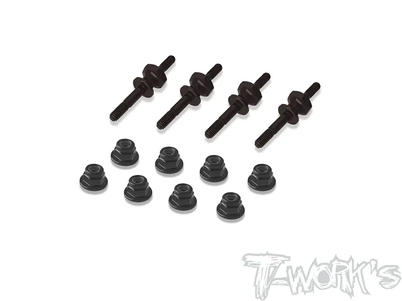 To-171 Spring Steel Shock Standoffs ( For Xray Xb8, Xb9, Xb9t X808,Xb8e'16/Gtx'17/Xb8e'17 ) 1