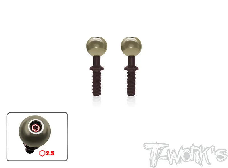 To-192-Xb8	Alum. Pillow Ball With Spring Steel Shaft ( For Xray Xb8 ) 2Pcs. 1