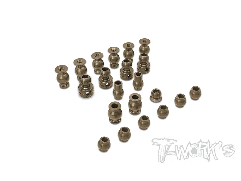 To-200-B4.1  7075-T6 Hard Coated Alum. Ball Set ( For Team Associated Rc8 B4.1 ) 21Pcs. 1