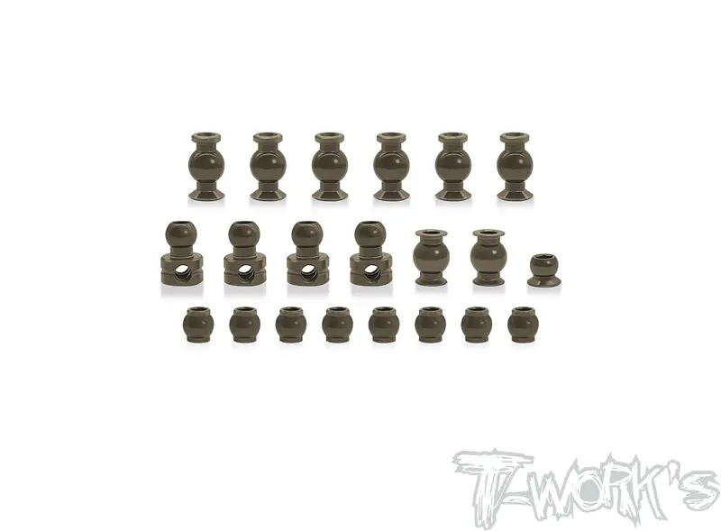 To-200-B4     7075-T6 Hard Coated Alum. Ball Set ( For Team Associated Rc8 B4/B4e/T4/T4e ) 21Pcs. 1