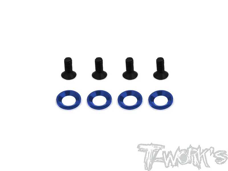 To-205 Engine Mount Washer And Screw Set （ For Team Associated Rc8 B3/B3.2/T3.2/T3.2E ） Each 4 Pcs. 1
